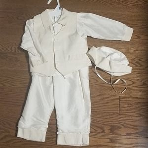 silk baptism outfit , worn once